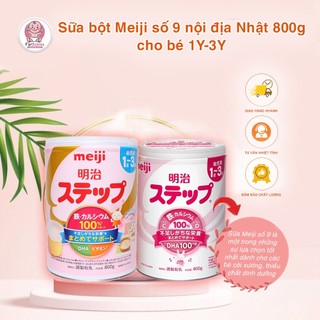 (mẫu mới) Sữa Meiji 0-1 và 1-3 Nội Địa Nhật 800g date mới