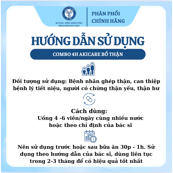 [BS.TUNG] Combo 4 Hộp Viên Uống Akicare Hỗ Trợ Bổ Thận, Giảm Tiểu Đêm Dùng Trong 1 Tháng