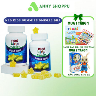 Neo kids gummies omega 3 dha, dha cho bé, bổ sung dha vi tảo giúp bé thông minh hơn, dạng kẹo dẻo