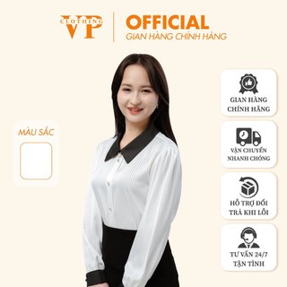 Áo Sơ Mi Nữ Dài Tay Thiết Kế Công Sở VP Clothing Cao Cấp, Chất Lụa Mềm Mát, Kiểu Dáng Hiện Đại, Form Dáng Chuẩn A81