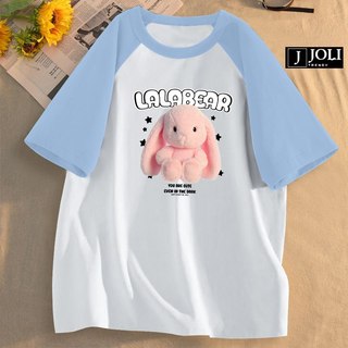 Áo Thun Nữ, Áo Raglan Tee Unisex By JOLI BST 25 Chất Cotton Form Rộng Cho Nam Nữ