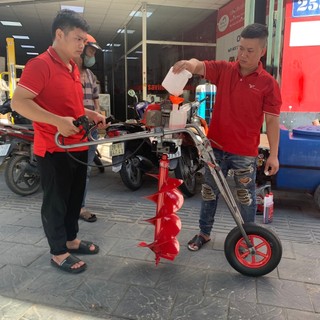 Hot máy khoan đất đẩy tay giá rẻ kèm mũi khoan
