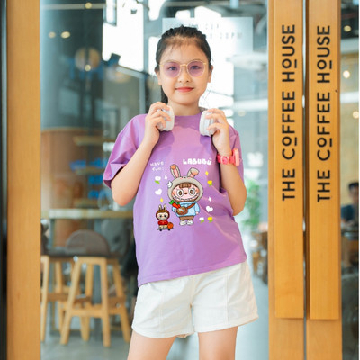 Áo phông LABURU cho bé gái có cân nặng từ 15-40kg - Áo thun trẻ em Loza Kids - AT022