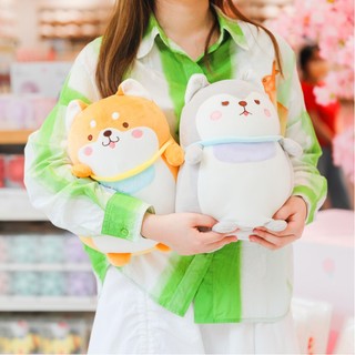 GẤU BÔNG CHÓ SHIBA MẶC YẾM SIÊU MỀM ĐÁNG YÊU (23CM--->32CM) VẢI MINISO 4 CHIỀU CO GIÃN CAO CẤP AN TOÀN CHO NGƯỜI SỬ DỤNG
