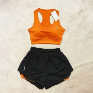 Bộ bra tập gym yoga earobic  bo xiết eo kết hợp quần đùi 2 lớp cho nữ EoSport - Đồ tập gym yoga nữ( NG04)