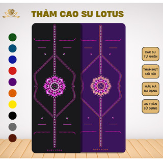 Thảm cao su  Queen - Thư viện Yoga - Chất liệu cao su, Kích thước: 185cm x 68cm x 5mm