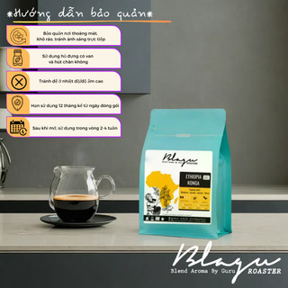 Cà Phê Blagu Hạt Rang Ethiopia N. Konga - Light-Medium Roast - 250g