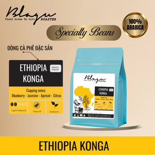 Cà Phê Blagu Hạt Rang Ethiopia N. Konga - Light-Medium Roast - 250g