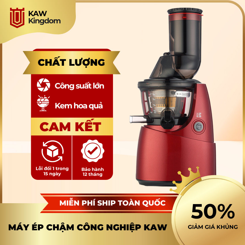 Máy ép chậm công suất cao, công nghệ ép lạnh giữ nguyên dưỡng chất KAW KINGDOM