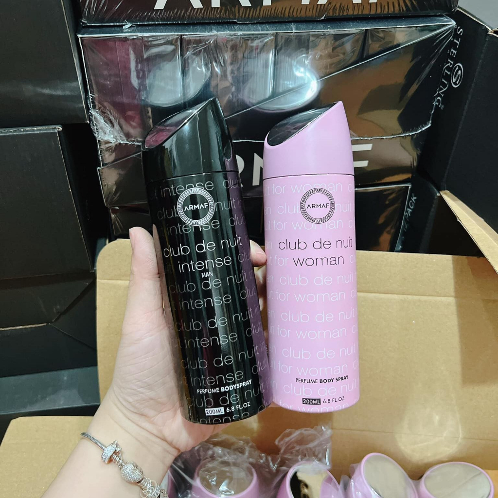 Xịt nách nam ARMAF Club De Nuit Intense Man Perfume Bodyspray / khử mùi cơ thể nữ ARMAF Club De Nuit