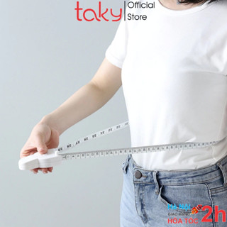 Thước Dây - Taky, Đo Vòng Bụng, Bắp Tay, Eo 3 Vòng Kiểm Tra Sức Khỏe 1.5m - Với Nút Bấm Tự Rút Sau Khi Dùng. 5940-5945