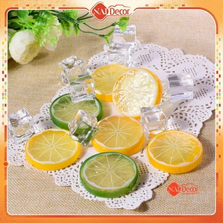 Lát chanh giả, đá giả, lát chanh nhựa nai decor dùng chụp ảnh đồ uống, chụp ảnh sản phẩm, mỹ phẩm