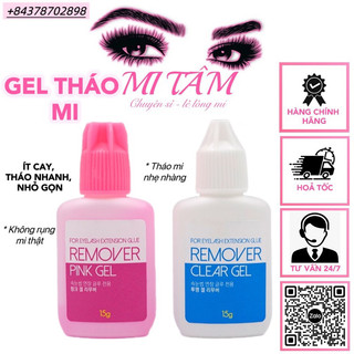 Gel tháo mi hồng remover gel, tháo mi nhanh không cay _ Dụng cụ nối mi _ Phụ liệu