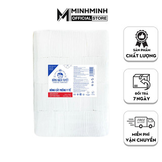 Bông Lau Bạch Tuyết Miếng Cắt Sẵn Vệ Sinh 7x7cm 500g