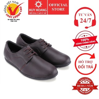 Giày tây Huy Hoàng quai ngang mũi tròn màu đen HP7713