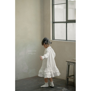 Nanciroom | Váy Babydoll hameei trắng bèo hai tầng