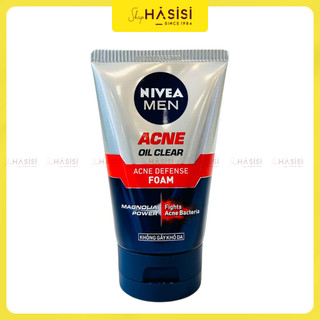 SỮA RỬA MẶT NIVEA - Men Acne Oil Clear 10X Acne Reduction Foam 100g (Giảm Nhờn Mụn)