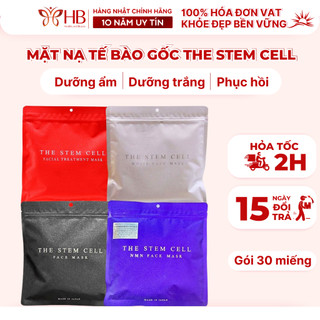 Mặt nạ The Stem Cell Face Mask Nhật Bản 30 miếng, mặt nạ nmn tế bào gốc, chống lão hóa, cấp ẩm, dưỡng trắng, phục hồi da