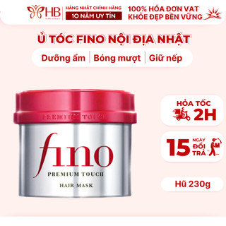 Kem ủ tóc Fino Shiseido Premium Touch hũ 230g Nhật Bản, ủ tóc Fino dưỡng mềm mượt, phục hồi hư tổn khô xơ, giảm gãy rụng