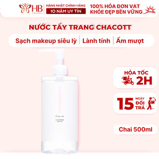Nước tẩy trang Chacott Nhật Bản 500ml, sạch sâu cấp ẩm lành tính Chacott for Professionals Cleansing