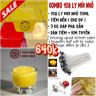 Combo làm 108 ly múi nhỏ nến bơ cúng dường , nến bơ cúng phật