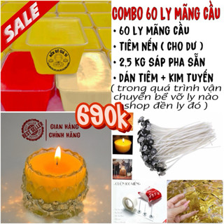 ( Siêu Rẻ ) Combo Làm 60 Ly Mãng Cầu ( Kèm Văn Khấn Cúng Dường ) - Nến Bơ Cúng Dường , Nến Bơ Cúng Phật