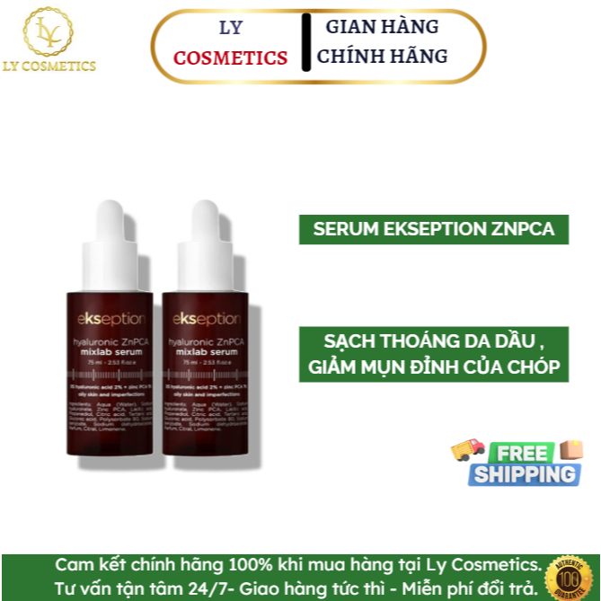 Ekseption ZnPCA Hyaluronic Mixlab Serum HA + 1% ZnPCA Serum ngừa giảm mụn, kiềm dầu kiểm soát nhờn 7