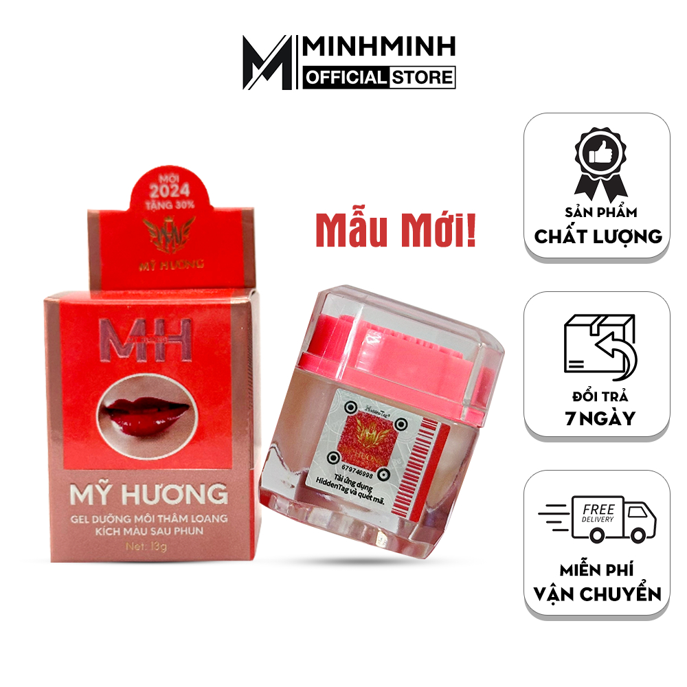  MẪU MỚI Dưỡng Môi Mỹ Hương  handmade  Chống Thâm Loang Dưỡng Ẩm 13g 