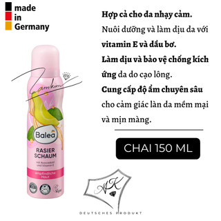 [ Hàng Đức ] Bọt, gel cạo lông nội địa Đức - Balea