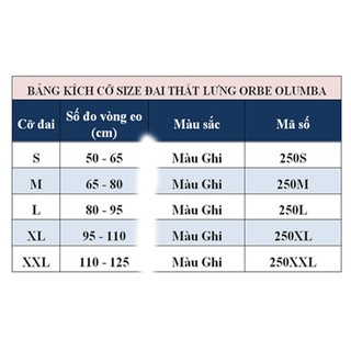Đai Thắt Lưng Hỗ Trợ Cột Sống Olumba Orbe