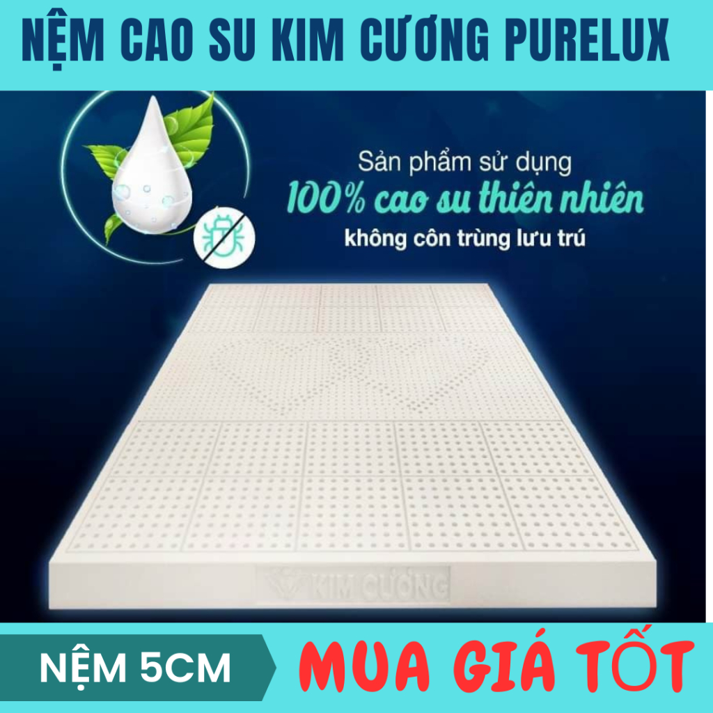 Nệm cao su kim cương 3 zone 5cm