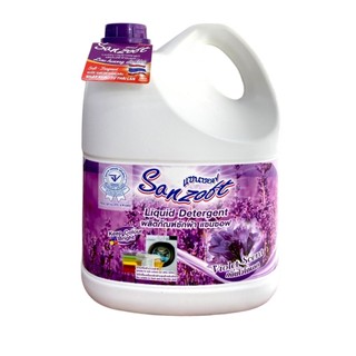 Giặt xả đậm đặc Thái Lan SANZOFT 3500ml hương hoa Violet nồng nàn - can trắng tím