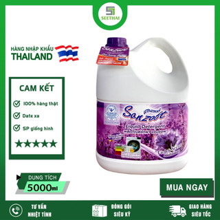 Giặt xả đậm đặc Thái Lan SANZOFT 3500ml hương nồng nàn hoa Violet - can trắng tím