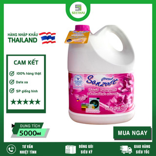 Giặt xả đậm đặc Thái Lan SANZOFT Lovely pink 3500ml hương hoa quyến rũ - can trắng hồng