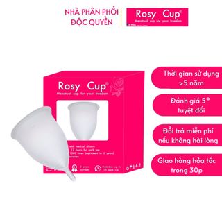 Cốc nguyệt san Rosy Cup chính hãng tặng quà kèm theo | Silicone y tế chính hãng Rosy Cup USA đầy đủ mã vạch
