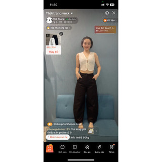 Quần kaki nữ ống thụng