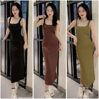 D009 Đầm ôm body nữ 2s bảng to dáng dài form ôm body tôn dáng chất thun tăm mịn co giãn thoải mái
