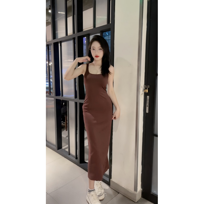 D009 Đầm ôm body nữ 2s bảng to dáng dài form ôm body tôn dáng chất thun tăm mịn co giãn thoải mái | BigBuy360 - bigbuy360.vn