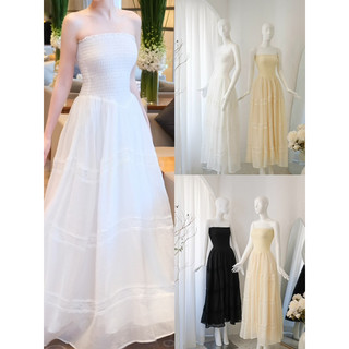 Đầm maxi quây thun phối ren tùng xoè siêu xinh