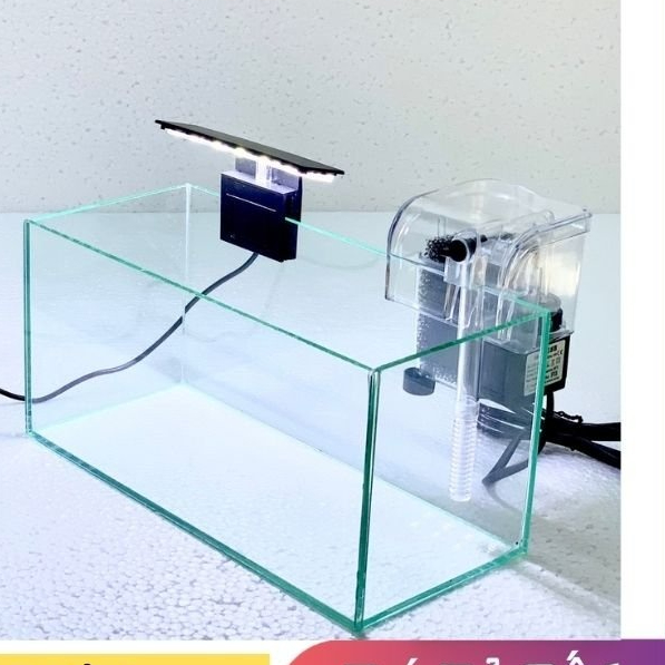 Bể cá mini COMBO ĐẦY ĐỦ, Hồ cá mini 30x20x20 đầy đủ tặng kèm phụ kiện trang trí