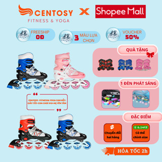 [Tặng Bảo Hộ] Giày Patin Trẻ Em Dolphin - Có Đèn Bánh, Form Chắc Chắn, Phanh Chân An Toàn
