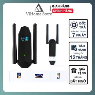 Usb Wifi Thu Sóng Wifi Kết Nối Mạng Máy Tính Không Dây Tốc Độ Cao Bộ Thu Phát Wifi Tần Số Kép Dùng Cho Laptop PC