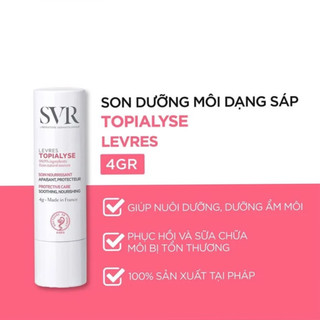 Son dưỡng ẩm môi SVR giúp môi tránh bị khô, nứt nẻ và tổn thương Topialyse Levres 4g