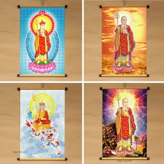 [NHIỀU MẪU] Tranh Địa Tạng Vương Bồ Tát 40x60cm treo tường bằng vải cao cấp, dày dặn