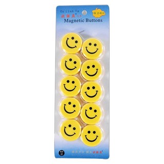 Nam châm bảng từ in hình mặt cười dễ thương - Vỉ 10 viên 3cm