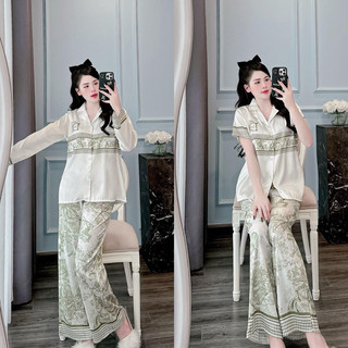 Lụa xước ánh kim họa tiết rừng xanh
