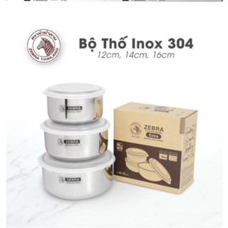 Bộ 3 thố Inox 304 Cao cấp Zebra - 12-14-16cm - 184151