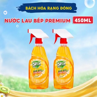 Nước Lau Bếp Đa Năng SPCa 450ml Chai Xịt Tẩy Dầu Mỡ Nhà Bếp Tinh Dầu Vỏ Cam Sạch Cực Nhanh