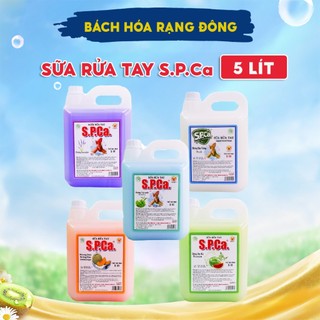 Nước Rửa Tay Tạo Bọt Can 5 lít SPCa  Rửa Sạch Khuẩn 99,9% Dưỡng Ẩm Bảo Vệ Da Tay