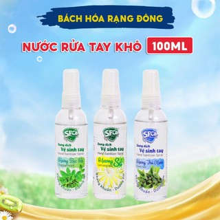 Nước rửa tay khô cao cấp SPCa 100ml diệt khuẩn 99,9% dưỡng ẩm không gây khô hại da tay